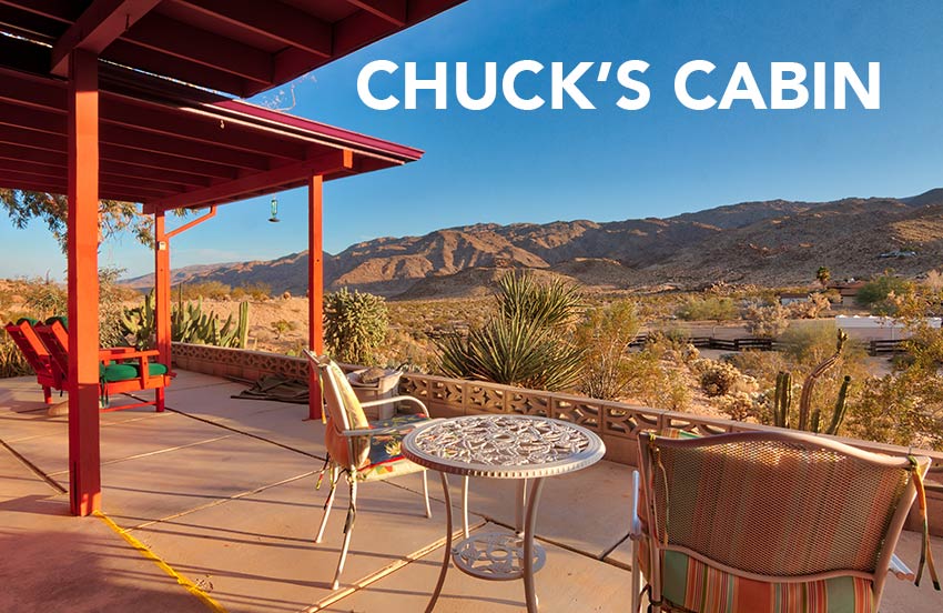 Chuck's Cabin patio view